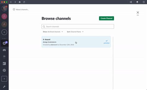 unarchive slack channel